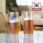 (LETO) 레토 오로라 내열 롱 유리컵 533ml 맥주잔 하이볼잔 위스키잔 집들이 선물 2P 세트 LGC-AL05