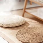 방석 원형 좌식방석 쿠션 스툴 왕골 인테리어 짚 의자방석 - 이미지 6