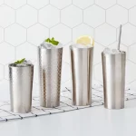 [1+1] 뚜껑있는 스테인리스 컵, 맥주 컵, 화이트 와인 잔, 커피 텀블러 350ml - 이미지 6