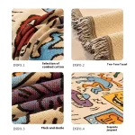 소파 쿠션 천 양면 소파 커버, 두꺼운 미끄럼 방지 소파 커버, 풀 커버 무릎 담요 커버, 소파 담요 - 이미지 7