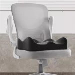 1pc 메모리 폼 시트 쿠션 - 3D 인체공학적 지원 | 라이트 그린 & 그레이, 세탁 가능한 폴리에스테르, 자동차/사무실 필수품 - 이미지 6