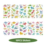 공룡 생일 파티 장식 종이컵 접시 식탁보 밀짚 배경 식기 풍선 아기 어린이 파티 용품 - 이미지 5