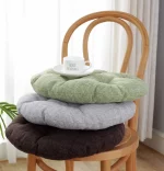 두꺼운 터프티드 시트 쿠션, 천연 리넨 라운드 바닥 베개, 홈 데코 푸프, 명상 요가용, 성인 및 어린이 패드 - 이미지 6