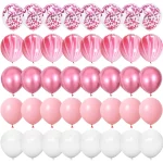 40pcs 12inch 로즈 골드 색종이 라텍스 풍선 생일 축하 파티 장식 어린이 성인 소년 소녀 베이비 샤워 웨딩 용품 - 이미지 4