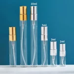 30/50pcs 100pcs 2ml/3ml/5ml/10ml 유리 리필 형 향수 병 빈 스프레이 병 분무기 향수 병 금속 스프레이 병 - 이미지 2