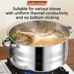 스테인레스 스틸 냄비, 스테인레스 스틸 요리 냄비, 유도 밥솥 및 가스 스토브에 적합한 5pcs 조리기구 세트, - 이미지 4