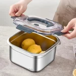 다기능 프라이팬 분리형 캠핑 조리기구 세트, 스테인레스 스틸 캠핑 요리 장비, 딥 프라이어 포트 - 이미지 2