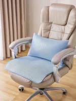 솔리드 컬러 얼음 실크 좌석 쿠션 여름 범용 미끄럼 방지 의자 쿠션 거실 홈을위한 시원한 느낌 통기성 패드 - 이미지 2