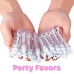 50PCS 미니 화이트 러브 하트 모양 버블 비누 병 버블 물 웨딩 게스트 호의 파티 용품 아이 장난감 - 이미지 5