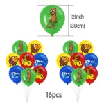 Tung Tung Tung Balloon Sahur Tralalo 생일 파티 장식 이탈리아 Brainrot 케이크 토퍼 배너 배경 키 체인 식기 - 이미지 6