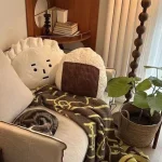 만두 표현 베개 INS 같은 스타일 봉제 인형 침대 머리 소파 침실 베개 쿠션 기숙사 침대 등받이 친구를위한 선물 - 이미지 5