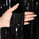 파티로 저렴한 금속 반짝이 호일 프린지 커튼 배경 생일 새해 이브 파티 사진 웨딩 장식 - 이미지 5