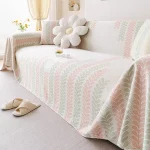 심플 소파 커버 천 타월 2025 신상 아이스 실크 여름 시원한 소파 커버 매트 여름 소파 쿠션