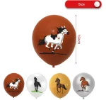 말 라텍스 풍선 말 생일 장식 말 풍선 세트 카우걸 파티 풍선 경마 어린이 파티 호의 용품 - 이미지 5