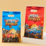 몬스터 트럭 사탕 가방 선물 포장 비스킷 가방 생일 파티 장식 어린이 웨딩 생일 파티 용품 호의 베이비 샤워 - 이미지 5