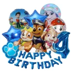 PAW 순찰 풍선 생일 배너 장식 알루미늄 필름 디지털 풍선 세트 개 체이스 마샬 스카이 키즈 파티 용품 장난감 - 이미지 4