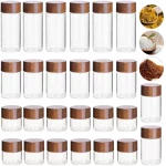 10/20/30ml 커피 콩 저장 용기 작은 유리 항아리 향신료 조미료 견과류 튜브 나무 봉인 된 병 밀폐 용기 - 이미지 6