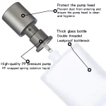 2pcs + 4 액세서리 50ml/1.69 Oz 젖빛 유리 빈 스프레이 병 향수 분무기 4 향수 디스펜서 - 이미지 4