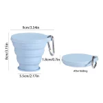 접이식 실리콘 워터 컵 비 BPA 가벼운 휴대용 휴대용 누출 수상 컵 여행 캠핑 야외 활동 - 이미지 6