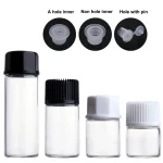 10X 빈 오리피스 감속기 유리 병 클리어 드램 작은 구멍 병 미니 약병 향수 에센셜 오일 샘플 1ml 2ml 3ml 5ml