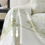 크림 슬레 시원한 느낌 소파 커버 천 여름 미끄럼 방지 팔걸이 소파 타월 얼음 실크 통기성 소파 에어컨 담요 - 이미지 4