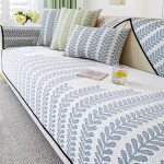 얼음 실크 냉각 소파 쿠션 여름 자수 쿨러 쿠션 미끄럼 방지 소파 커버 통기성 방지 스크래치 거실 소파 뒤로 - 이미지 3