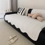 1PC 여름 아이스 실크 소파 시트 커버 미끄럼 방지 시원한 느낌 애완 동물 어린이 소파 슬립 커버 L 코너 소파 타월 거실 여름쇼파패드 쇼파패드 - 이미지 6