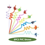 공룡 생일 파티 장식 종이컵 접시 식탁보 밀짚 배경 식기 풍선 아기 어린이 파티 용품 - 이미지 6