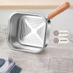 다기능 프라이팬 분리형 캠핑 조리기구 세트, 스테인레스 스틸 캠핑 요리 장비, 딥 프라이어 포트 - 이미지 3