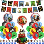 Ninjaed Go 테마 풍선 생일 파티 장식 용품 베이비 샤워 Legoed 라텍스 Ballon 배경 배너 케이크 토퍼 소년 - 이미지 2