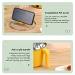 1.8l 다기능 밥솥 냄비 다기능 학생 기숙사 전기 전기 요리 국수 홈 냄비 스테인레스 스틸 - 이미지 3