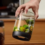 진공 밀봉 탱크 커피 콩 보관 유리 병 투명 식품 보관 용기 방습 추출 공기 밀폐 용기 - 이미지 4