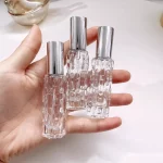 휴대용 두꺼운 유리 스프레이 병, 에센셜 오일 향수병, 여행 리필 가능한 바이알, 여행용 바이알, 화장품 정리함, 4 개, 10ml - 이미지 3