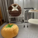 토마토 모양의 베개가있는 두꺼운 쿠션 야채 버섯 감 침실 용 창 좌석 베개 용 라운드 쿠션 패드 - 이미지 4