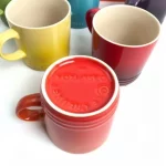 르크루제 쿨 컬러 레인보우 머그 6개 세트 (350-400ml) 우유컵/물컵 유럽 스타일 선물 상자 신선한 스타일 성인용 대용량 - 이미지 5