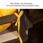 1개 빈티지 스타일 플러시 시트 쿠션, 폴리에스테르 인체공학적 손 세탁 가능 패브릭 패드, 청록색 및 노란색 퀼트 디자인, 소프트 - 이미지 6