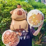 1 세트 만화 귀여운 Capybara 생일 케이크 풍선 생일 파티 배너 장식 어린이 선물 베이비 샤워 용품 - 이미지 3