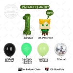 65개 핫 게임 마이너 픽셀 테마 풍선 아치 키트 (40인치 그린 모자이크 숫자 포함) 남자아이 생일 장식 용품 베이비 샤워 - 이미지 2