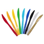 일회용 칼 포크 스푼 칼 붙이 세트 핑크 블루 일회용 식기 생일 파티 장식 웨딩 베이비 샤워 용품 - 이미지 6