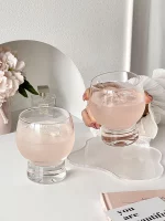 프리미엄 투명 유리 위스키 컵, 여성용 고급 가정용 물컵, 얼음이 들어간 차가운 음료에 적합 - 이미지 3