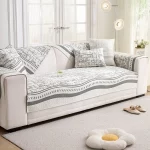 1/2/3 인승 여름용 통기성 얼음 실크 소파 매트 미끄럼 방지 냉각 시트 쿠션 범용 단면 소파 슬립 커버 쇼파 패드 - 이미지 5