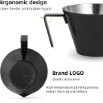 손잡이가 달린 에스프레소 측정 컵, 스테인레스 스틸 커피 샷, 커피 붓는 컵, 가정 주방 측정 액세서리, 100ml - 이미지 4