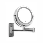 접이식 팔은 LED 조명으로 욕실 거울을 확장합니다. 7 인치 벽걸이 형 양면 스마트 화장품 메이크업 거울 - 이미지 6