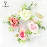 Lovegrace Boutonniere 웨딩 신부 손목 Corsage 플라워 걸 팔찌 화이트 로즈 댄스 파티 파티 남성용 버튼홀 장식 여성 Corsages - 이미지 2