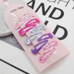 10PCS 새로운 귀여운 만화 심장 유형 금속 캔디 컬러 아기 BB 클립 소녀 머리핀 헤어 클립 어린이 모자를 쓰고 있죠 어린이 액세서리 - 이미지 5