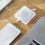 휴대용 투명 케이블 정리함 코드 관리 USB 케이블 와인더 충전기 와이어 보관 보호대, 휴대폰 거치대, 1PC - 이미지 3