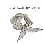 Neckerchief 달콤한 폴카 도트 머리띠 터번 한국어 신선한 작은 스카프 줄무늬 얇은 삼각형 헤어 밴드 휴가 - 이미지 6