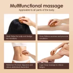 다기능 목재 치료 마사지 빗 두피 헤드 마사지 천연 백단 원형 치아 Guasha Scraping Body Massager - 이미지 4