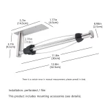 벽걸이 형 주방 정리함 종이 롤 거치대, 스테인레스 스틸 접착 필름 거치대 설치 도구 포함 - 이미지 4