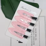 4pcs 6cm 헤어 클립 벤드 없음 원활한 헤어 클립 사이드 뱅스 자용 메이크업 워시 페이스 액세서리 여자 여자 스타일링 헤어핀 - 이미지 6